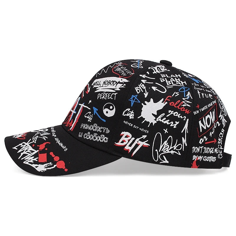 Men's Graffiti Hat And Glasses Set - Hot Seller