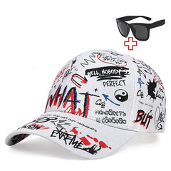 Men's Graffiti Hat And Glasses Set - Hot Seller
