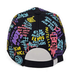 Men's Hip hop Graffiti Baseball Cap with Glasses