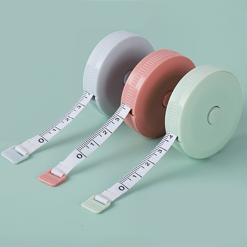 3pcs Set of 150 cm Soft Tape Measure Automatic Telescopic Mini Ruler
