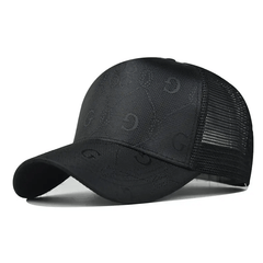 Men's Letter Print Baseball Cap Mesh Hip Hop Trucker Sun Hat