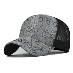 Men's Letter Print Baseball Cap Mesh Hip Hop Trucker Sun Hat