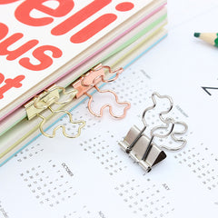 5pcs Iron Long Tail Clip for Office and School Use
