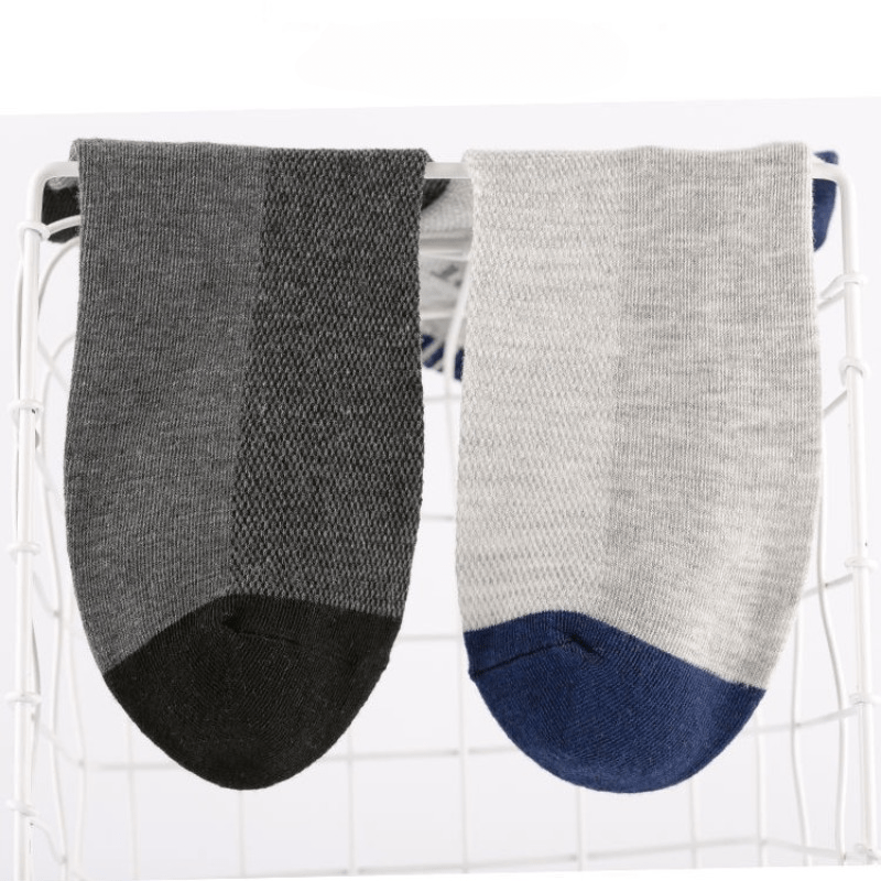 5 Pairs Men's Breathable Mid-calf Socks for Outdoor Fitness