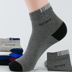 5 Pairs Men's Breathable Mid-calf Socks for Outdoor Fitness