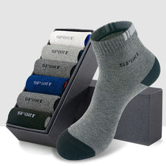 5 Pairs Men's Breathable Mid-calf Socks for Outdoor Fitness