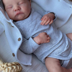 BZDOLL 19" 3D Skin Reborn Baby Doll Toy Visible Veins Soft Silicone Asleep Girl