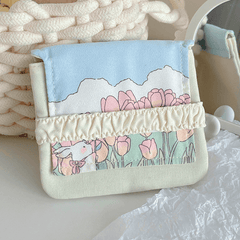 Mini Flap Sanitary Napkin Bag Portable Washable Organizer Storage