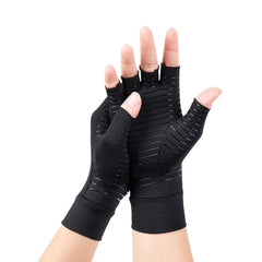 Compression Fingerless Gloves for Typing Anti Slip Comfortable Handwear