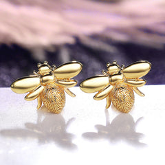 Bee Shaped Stud Earrings For Girls