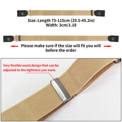 5 Pcs No Buckle Elastic Belts Unisex Men Women Casual Invisible Belt