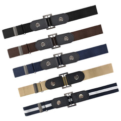 5 Pcs No Buckle Elastic Belts Unisex Men Women Casual Invisible Belt