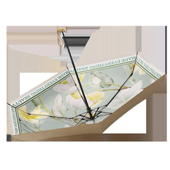 Floral 6 Ribs Sunshade Umbrella Rain Or Shine Dual use Umbrella