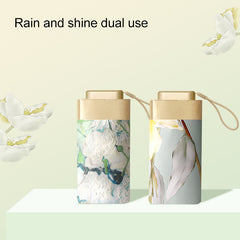 Floral 6 Ribs Sunshade Umbrella Rain Or Shine Dual use Umbrella