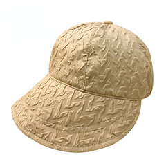Wide Brim Embossed Sun Hat Lightweight Solid Sports Baseball Cap