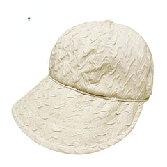 Wide Brim Embossed Sun Hat Lightweight Solid Sports Baseball Cap