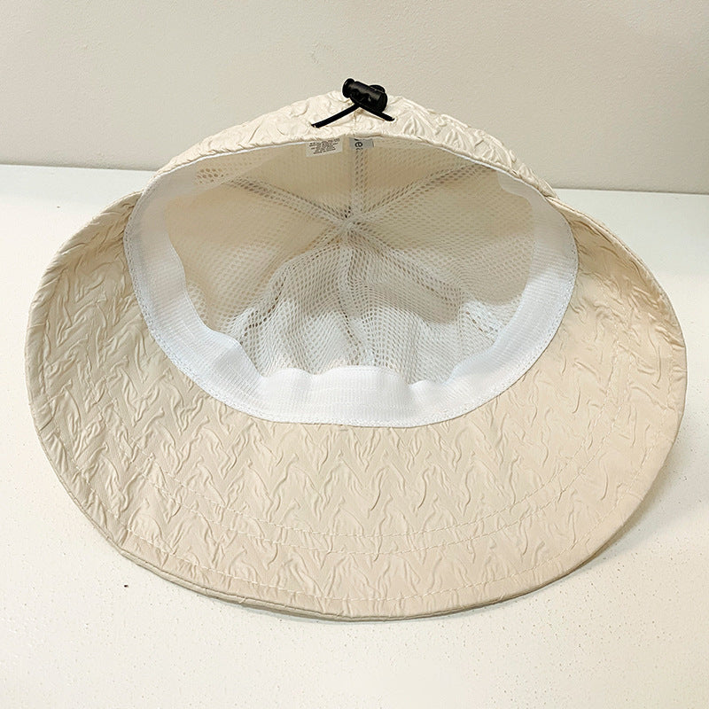 Wide Brim Embossed Sun Hat Lightweight Solid Sports Baseball Cap