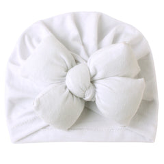 Soft Cotton Wool Knitted Baby Hat with Big Bow