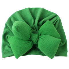 Soft Cotton Wool Knitted Baby Hat with Big Bow