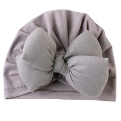 Soft Cotton Wool Knitted Baby Hat with Big Bow