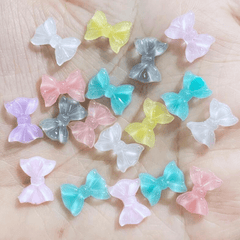 20pcs Mini Bow Resin Crafts for Jewelry & Hairwear