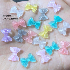 20pcs Mini Bow Resin Crafts for Jewelry & Hairwear