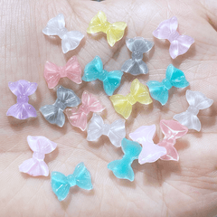 20pcs Mini Bow Resin Crafts for Jewelry & Hairwear