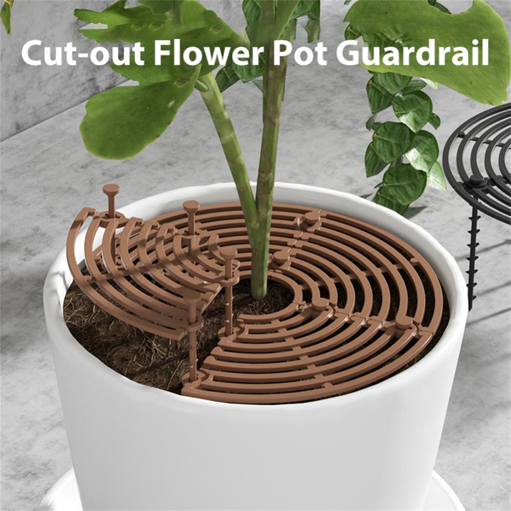 Plant Pot Soil Guard with Nails Grid Cover - Keep Your Garden Safe