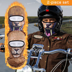 2PCS 3D Animal Balaclava Neck Warmer Full Face Mask