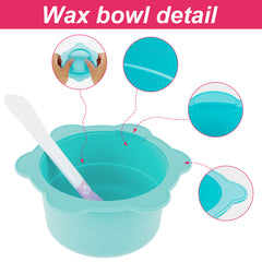 2pcs Silicone Wax Warmer & Spatula Set for Hair Removal