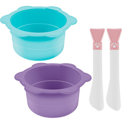 2pcs Silicone Wax Warmer & Spatula Set for Hair Removal