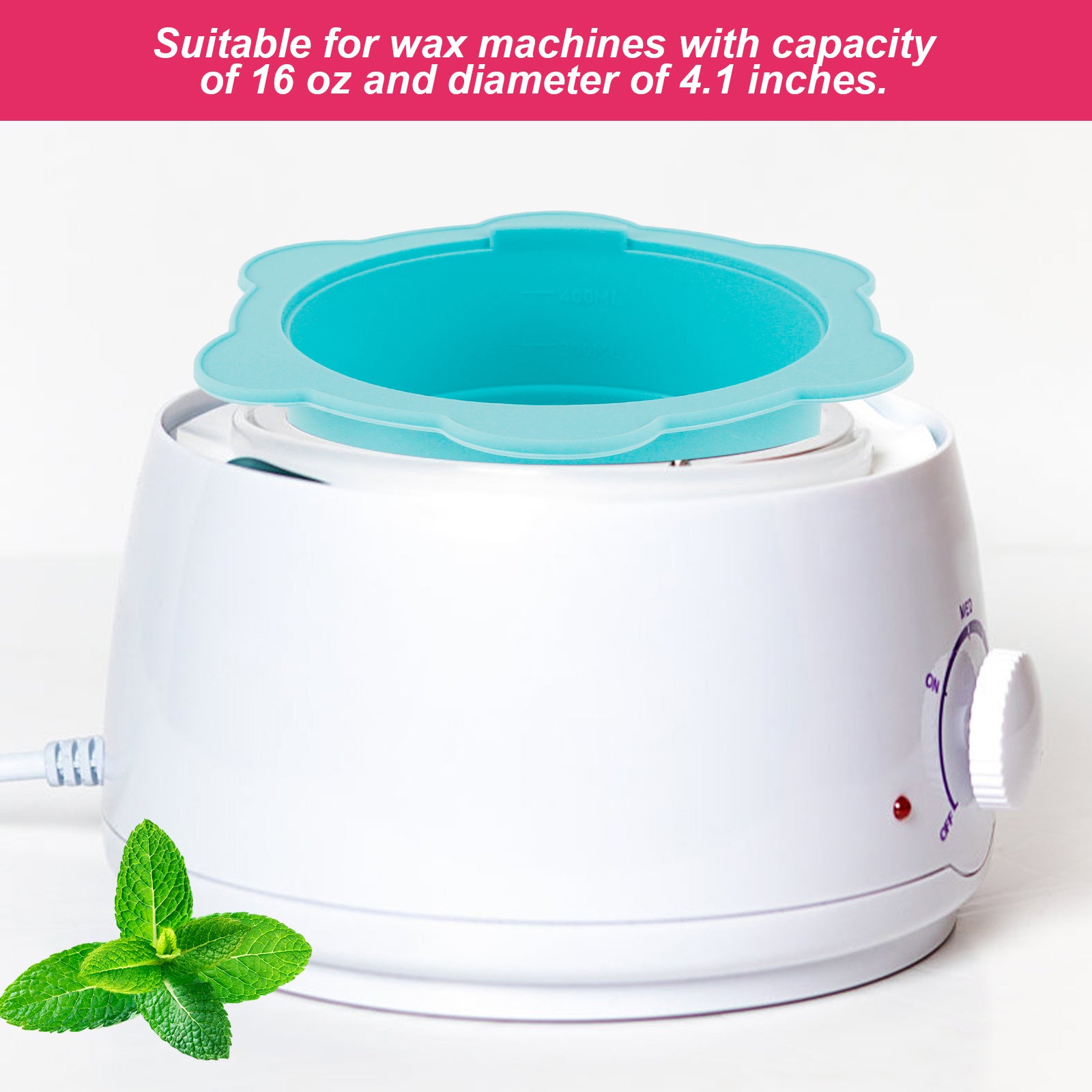 2pcs Silicone Wax Warmer & Spatula Set for Hair Removal