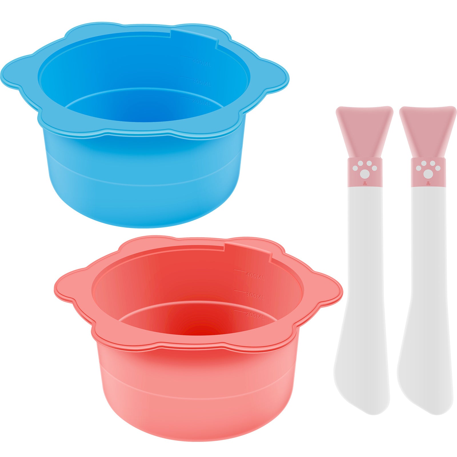 2pcs Silicone Wax Warmer & Spatula Set for Hair Removal