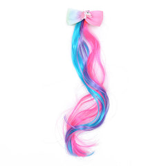 Unicorn Hair Clips Glitter Gradient Hair Extensions Princess Dress Up