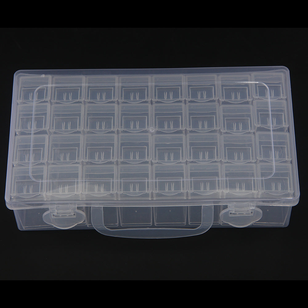 32-Slot DIY Diamond Painting Storage Box Beads Charms Jewelry Organizer