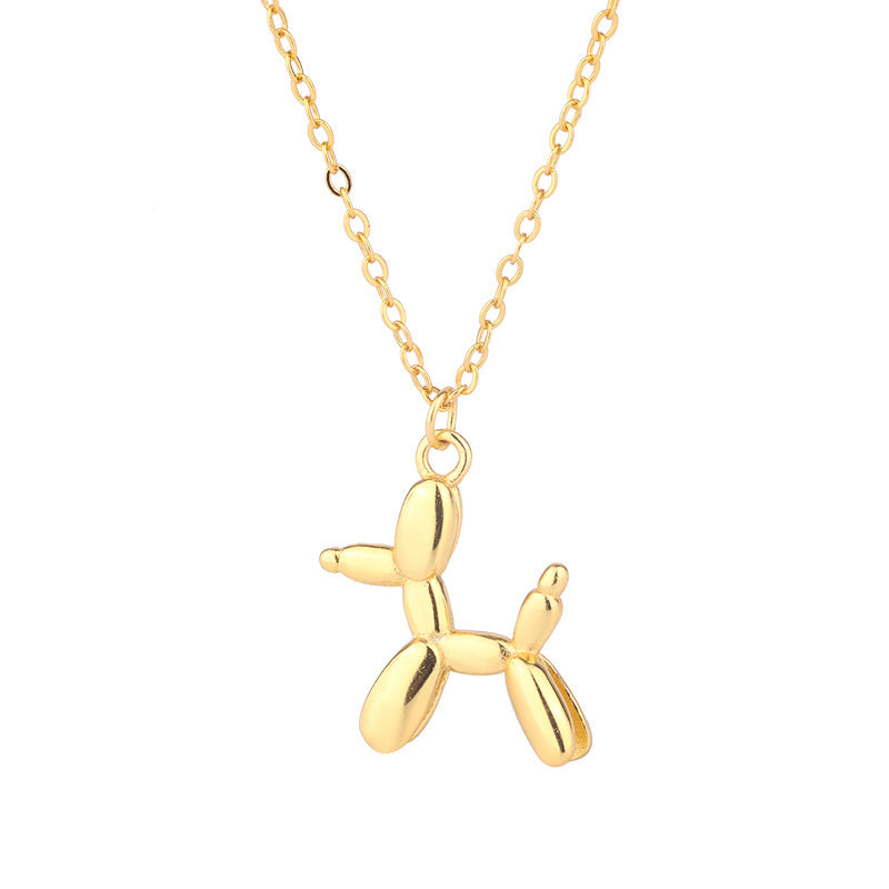 Girls Balloon Dog Necklace Animal Charm Necklace for Baby Girls