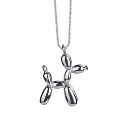 Girls Balloon Dog Necklace Animal Charm Necklace for Baby Girls