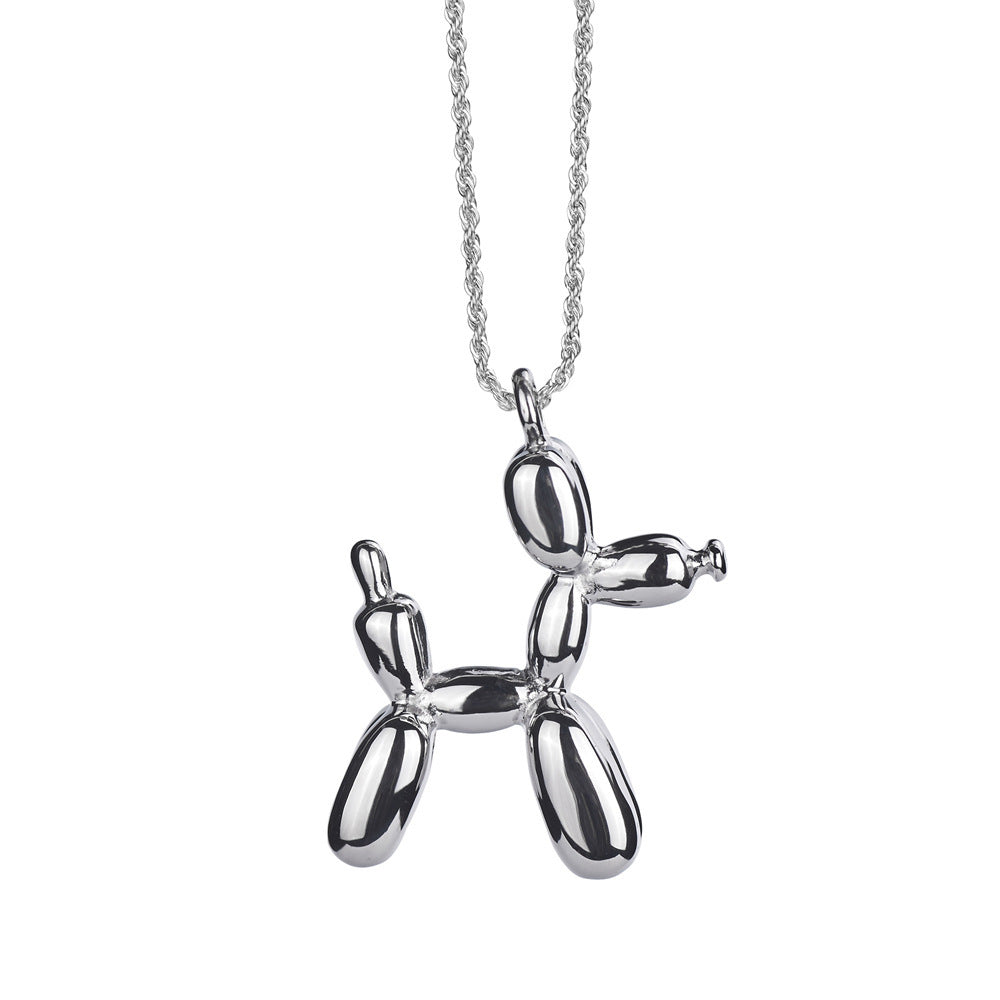 Girls Balloon Dog Necklace Animal Charm Necklace for Baby Girls