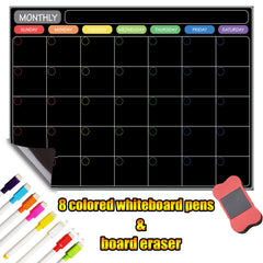 Large Magnetic Monthly Plan Fridge Sticker Soft Board Wet Erase