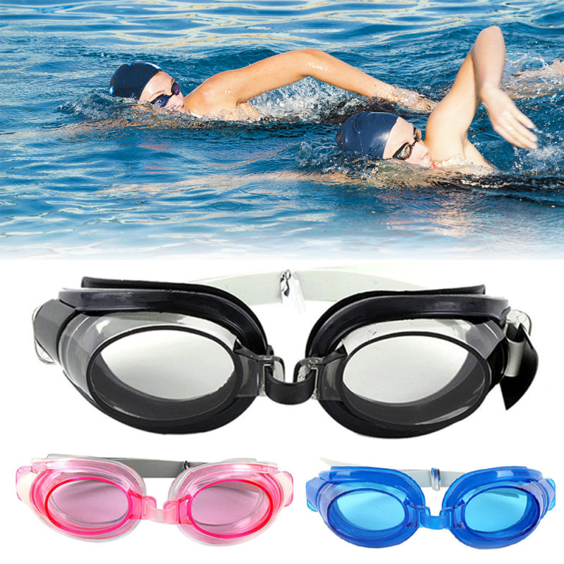 Waterproof Swimming Goggles for Adults and Kids, No Leak Transparent Lens