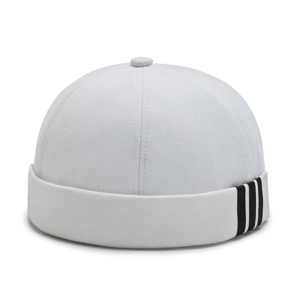 Adjustable Stripe Print Hat Brimless Beanie Hats Halloween Decor