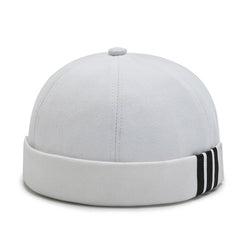 Adjustable Stripe Print Hat Brimless Beanie Hats Halloween Decor