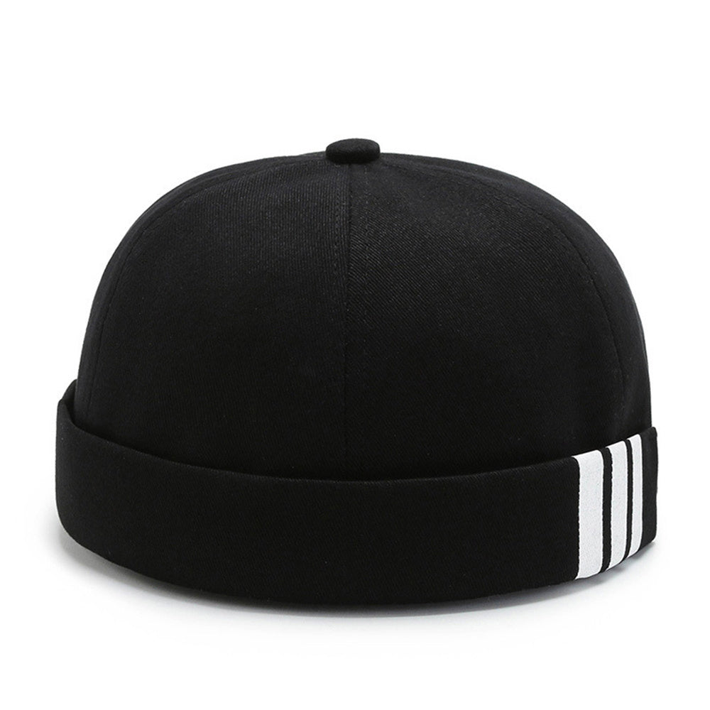 Adjustable Stripe Print Hat Brimless Beanie Hats Halloween Decor