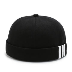 Adjustable Stripe Print Hat Brimless Beanie Hats Halloween Decor