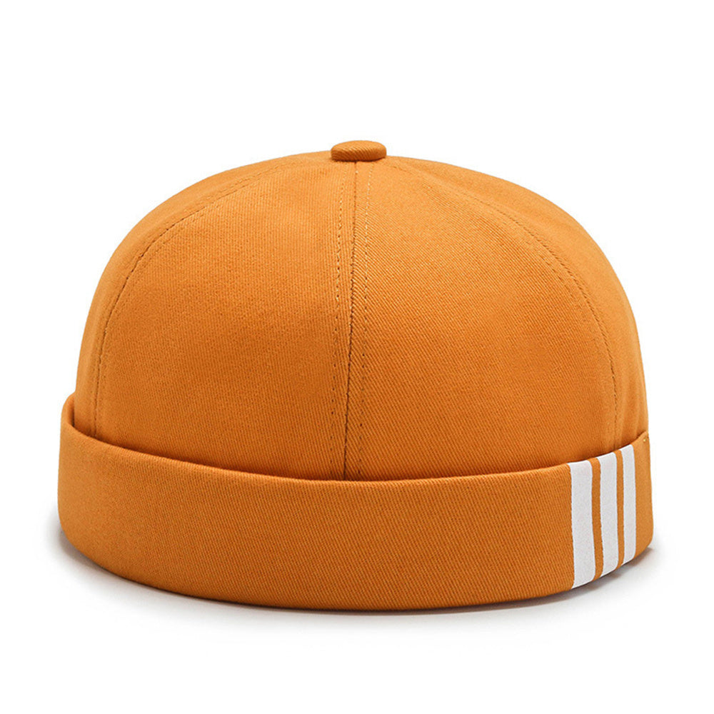 Adjustable Stripe Print Hat Brimless Beanie Hats Halloween Decor