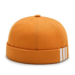 Adjustable Stripe Print Hat Brimless Beanie Hats Halloween Decor