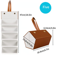 Durable Sunglasses Storage Box Leather Hanging Folding Glasses Case
