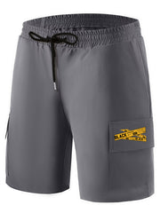 Men's Waist Drawstring Cargo Shorts