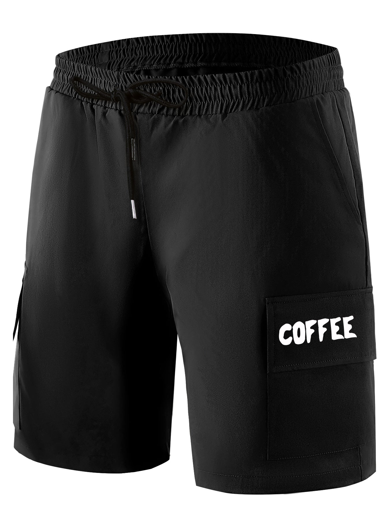 Men's Waist Drawstring Cargo Shorts
