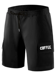 Men's Waist Drawstring Cargo Shorts